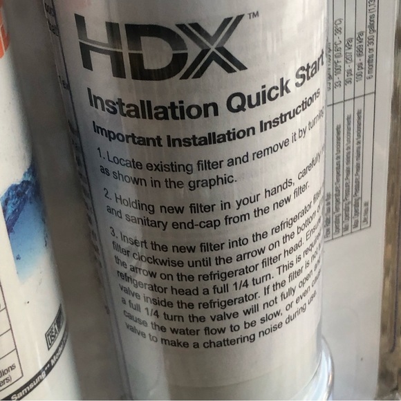 HDX FMS-2 Replacement Water Filter / Purifier for Samsung Refrigerators (2 Pack) - Picture 5 of 7